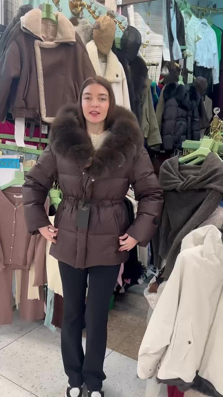 пуховик женский с натуральным мехом,пуховики женские,пуховики с мехом,стильные пуховики с мехом,женский пуховик с мехом