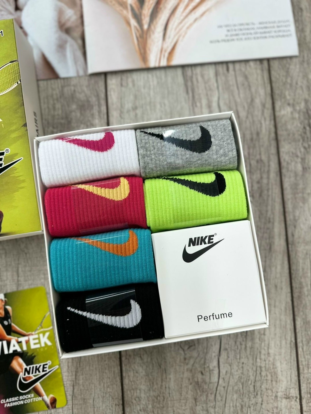 носки найк,носки nike в коробке,подарочный набор носков найк,носки набор,носки спортивные