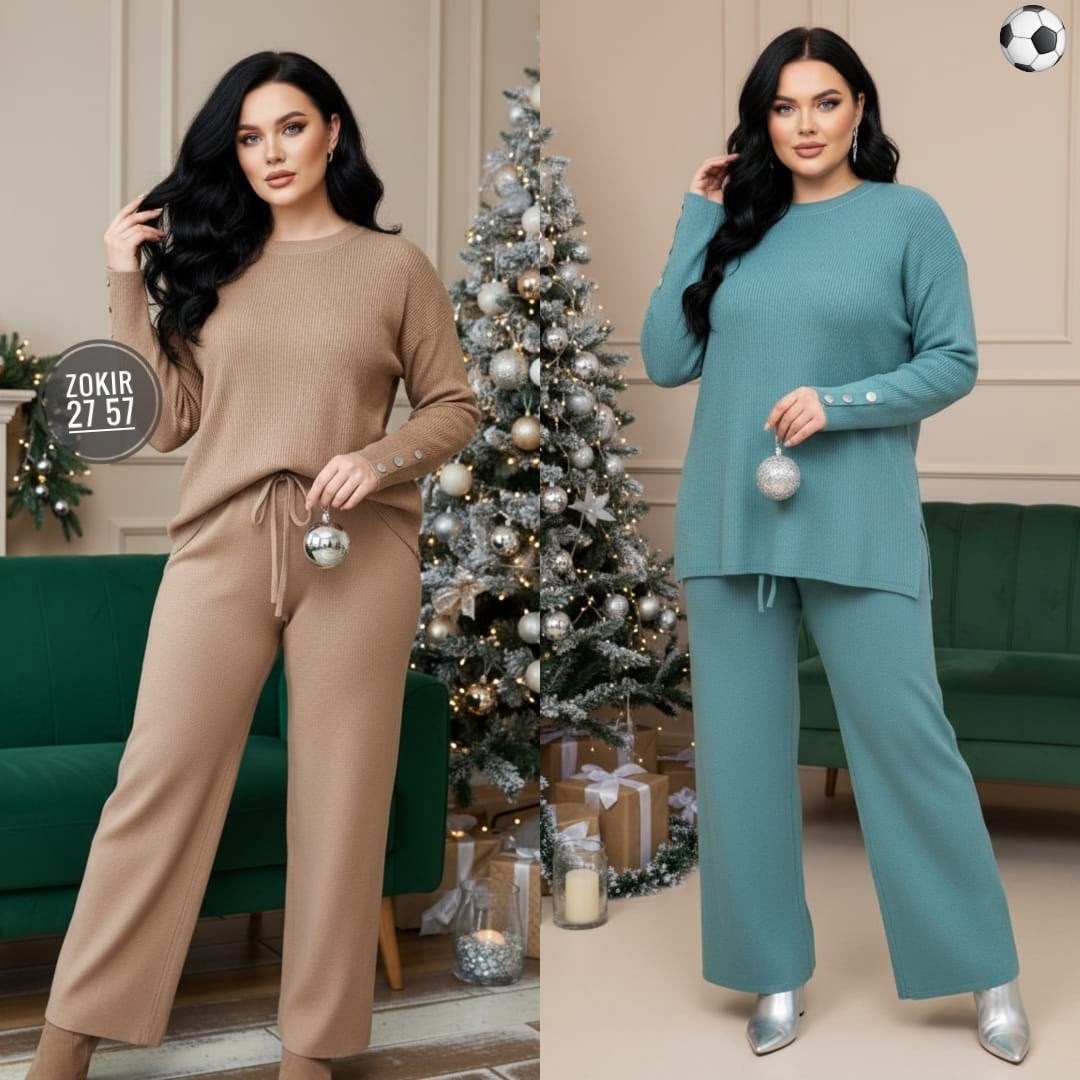 костюм вязаный теплый с брюками kamillasyle,трикотажный брючный костюм женский,костюм трикотажный,костюм вязаный с брюками,брючный костюм