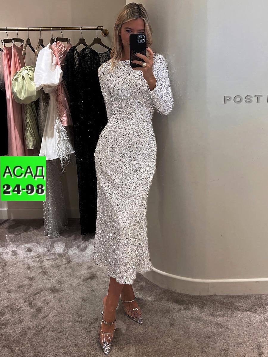 платье-миди с длинным рукавом из бархата с пайетками,платье-миди с длинным рукавом из бархата с пайетками арт.00003177,бордовое платье с пайетками,красное платье с пайетками,платье-миди с длинным рука