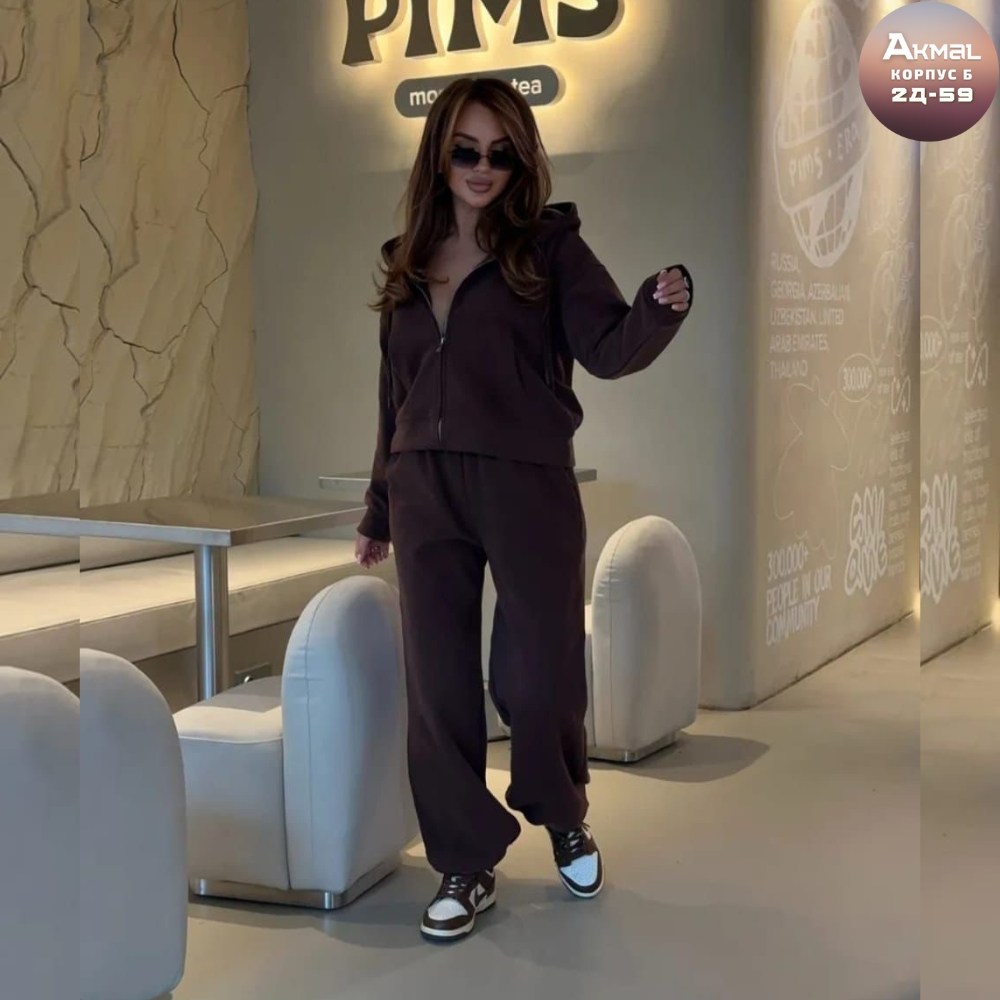 спортивный костюм на молнии с капюшоном bloom&be 502514904,женский спортивный костюм,спортивный костюм,женский костюм,костюм с капюшоном спортивный на осень k.s 486680200