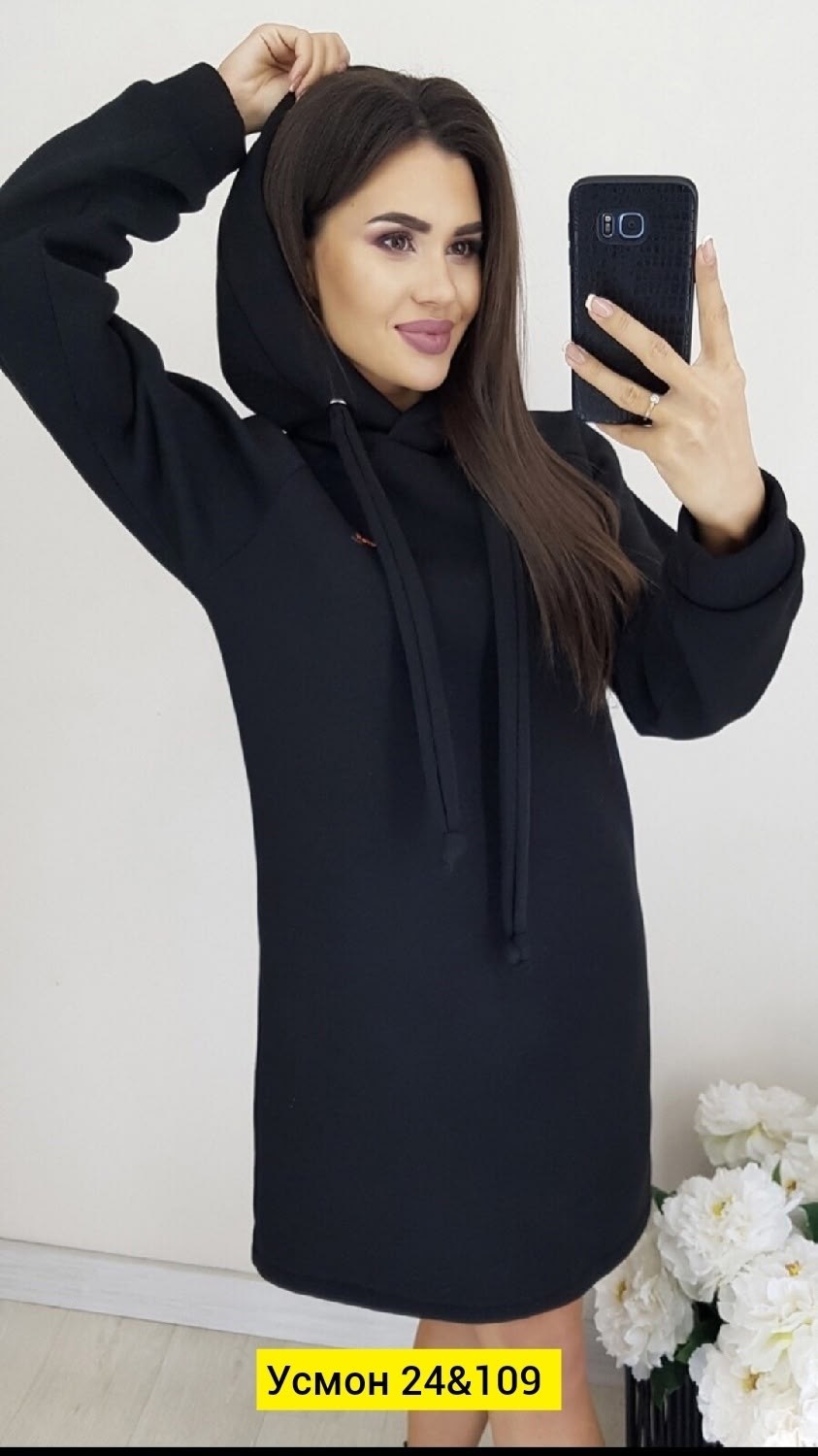 платье худи с капюшоном,платье с капюшоном,платье на флисе,платье толстовка женское,теплое платье с капюшоном