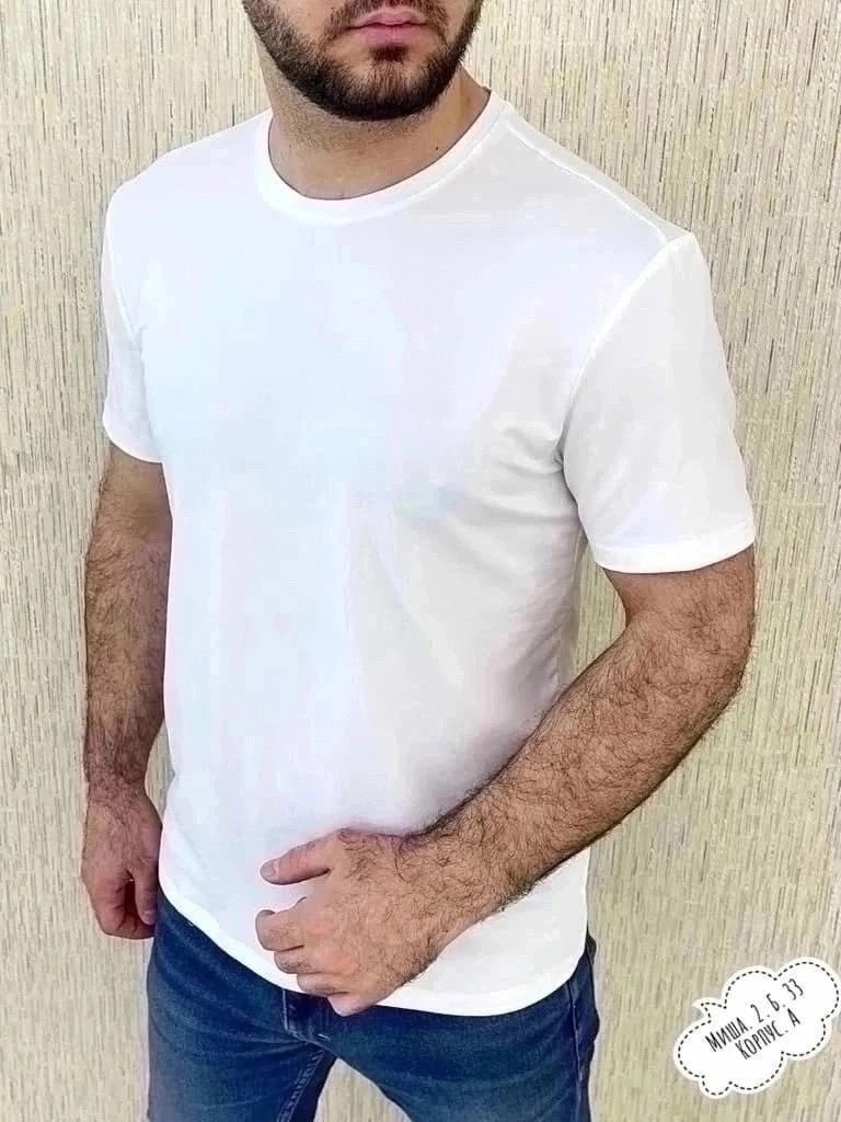 мужская футболка белая,футболка хлопок однотонная базовая,футболка,футболка мужская,футболки для мужчин