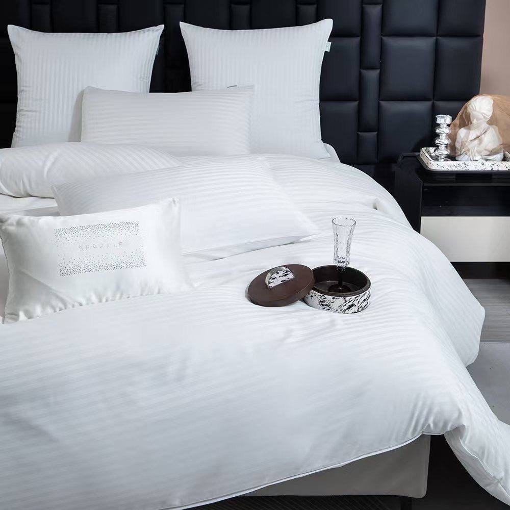 страйп сатин постельное белье,белье страйп сатин,страйп сатин белый,кпб страйп-сатин белый,постельное белье для гостиниц