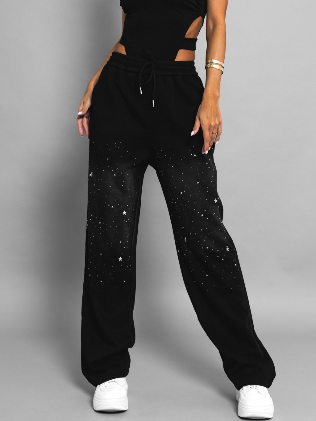 блестящие брюки из полиэстера,брюки со стразами,штаны со стразами,повседневные брюки,брюки женские с