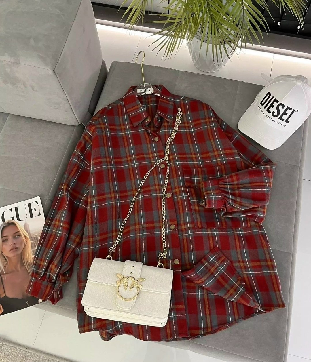 рубашка женская оверсайз в клетку,рубашка в клетку женская оверсайз thirteen brand,рубашка в клетку,клетчатая рубашка,рубашка в клетку с майкой beststyle