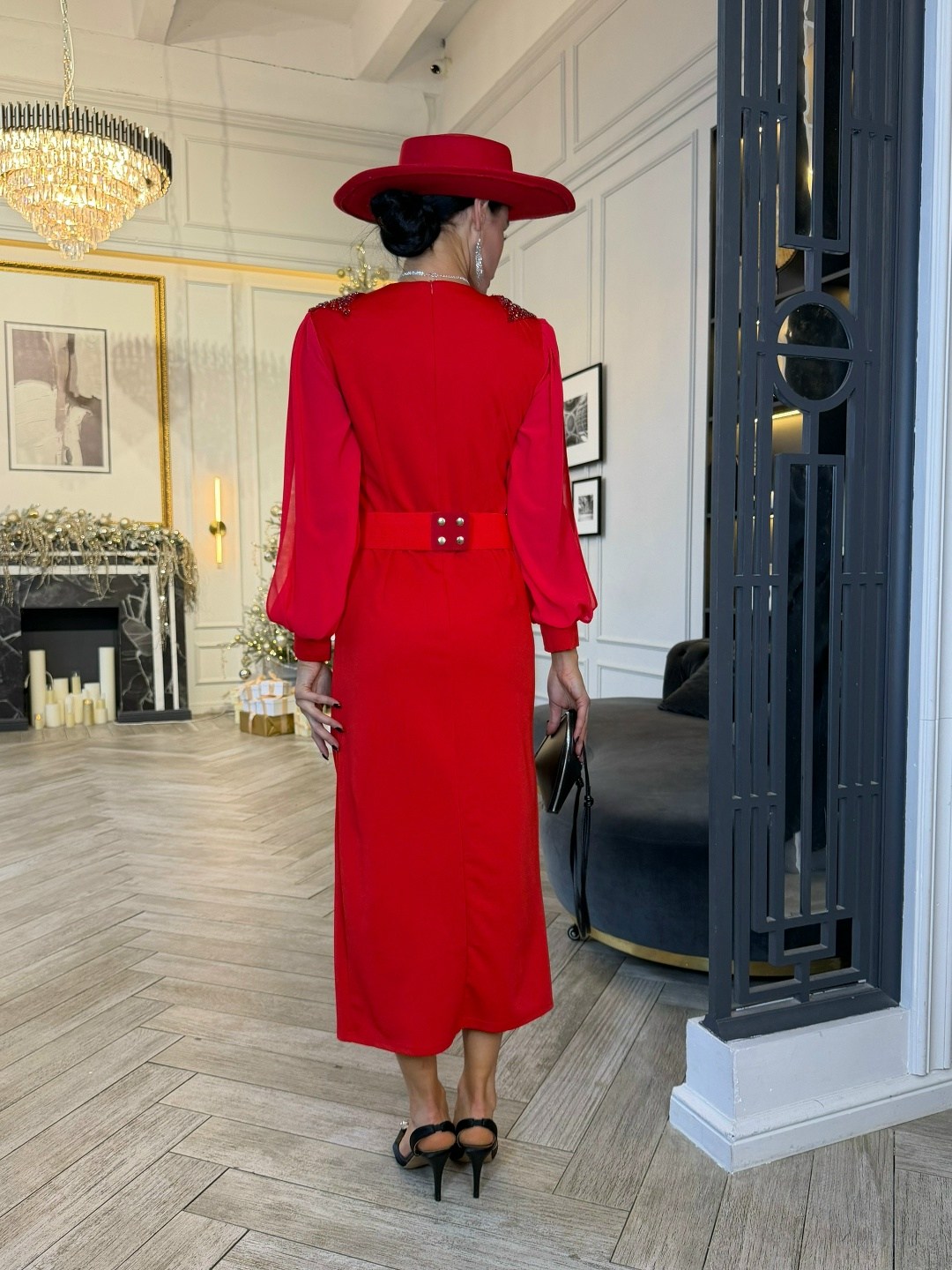 элегантные наряды,вечернее платье красное,красное платье миди,платье женское,платье