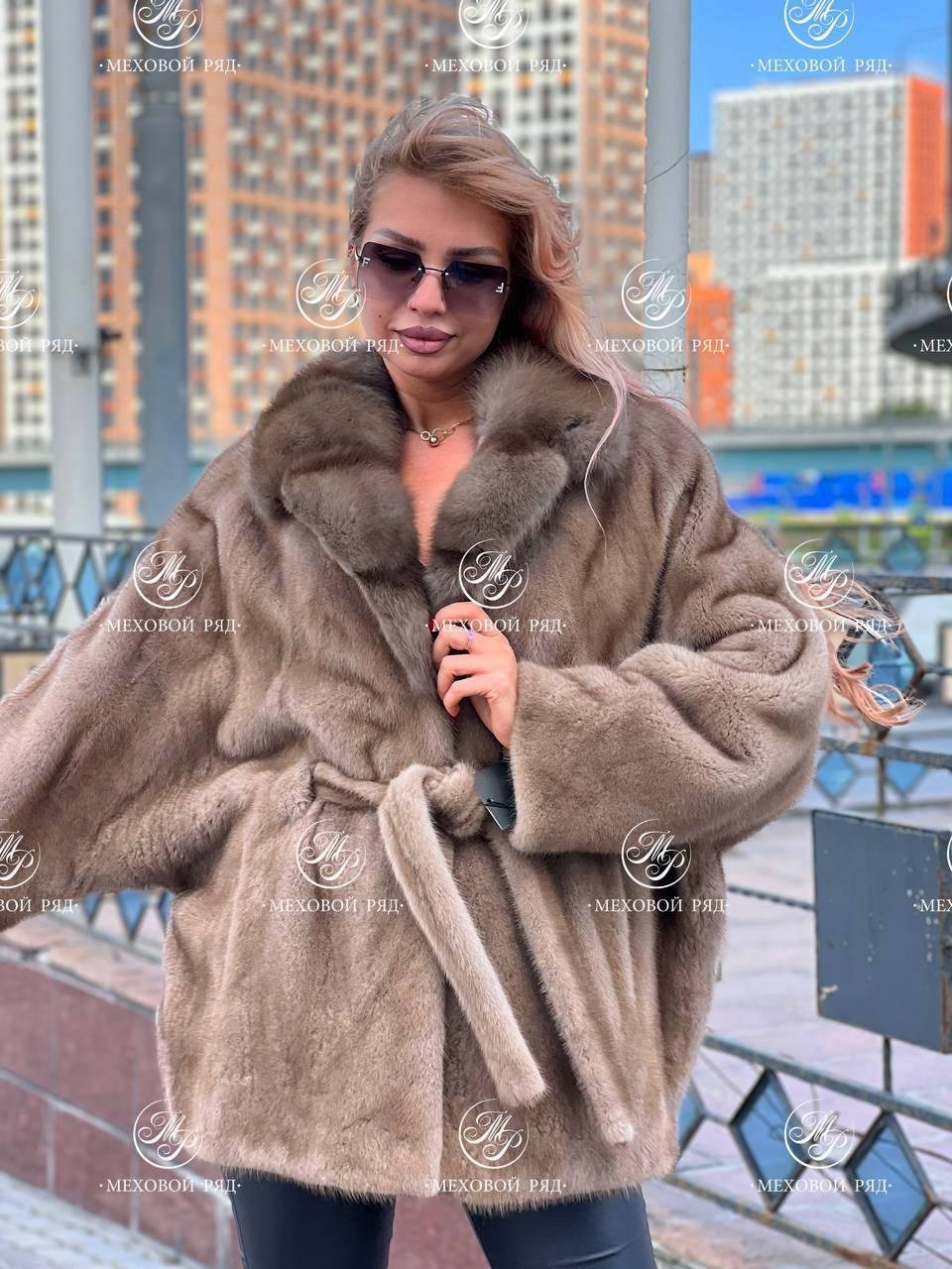 норковая шуба,шуба из норки,короткая норковая шуба,шубка,норковая шуба с воротником из куницы