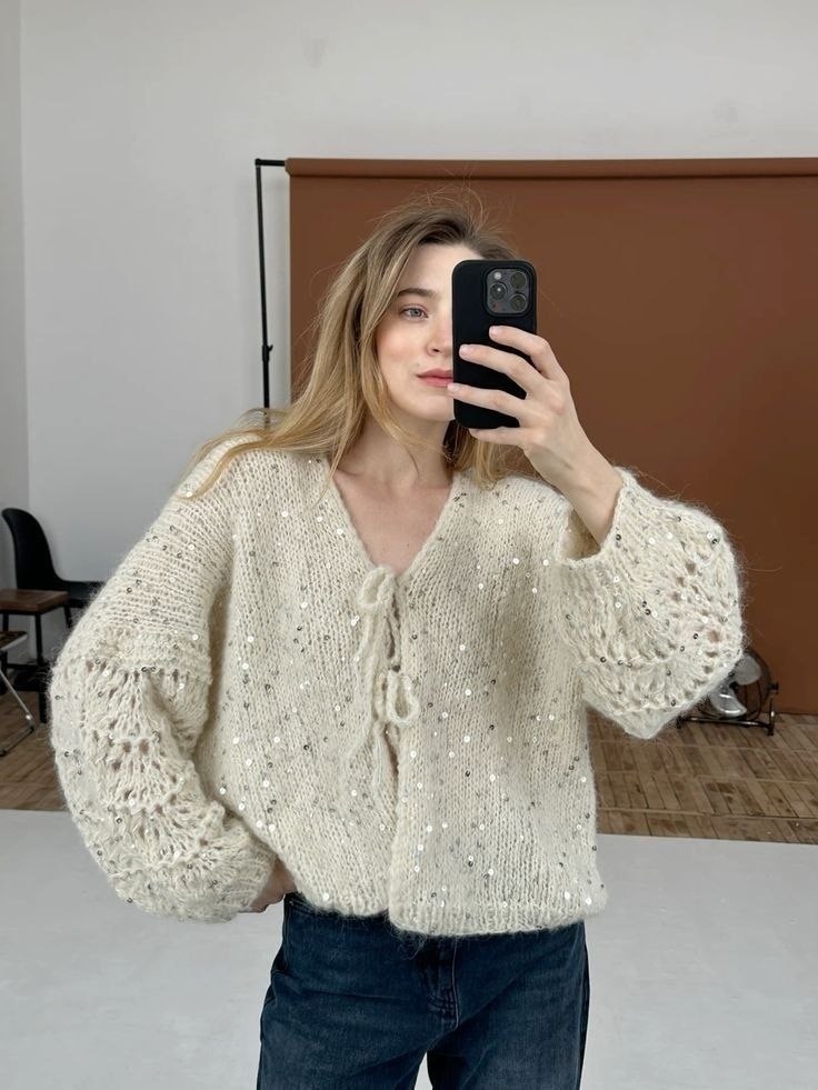 кардиган с пайетками spitca,кардиган с пайетками,кардиган женский из мохера,женский вязаный кардиган ручной работы,мохеровый кардиган оверсайз