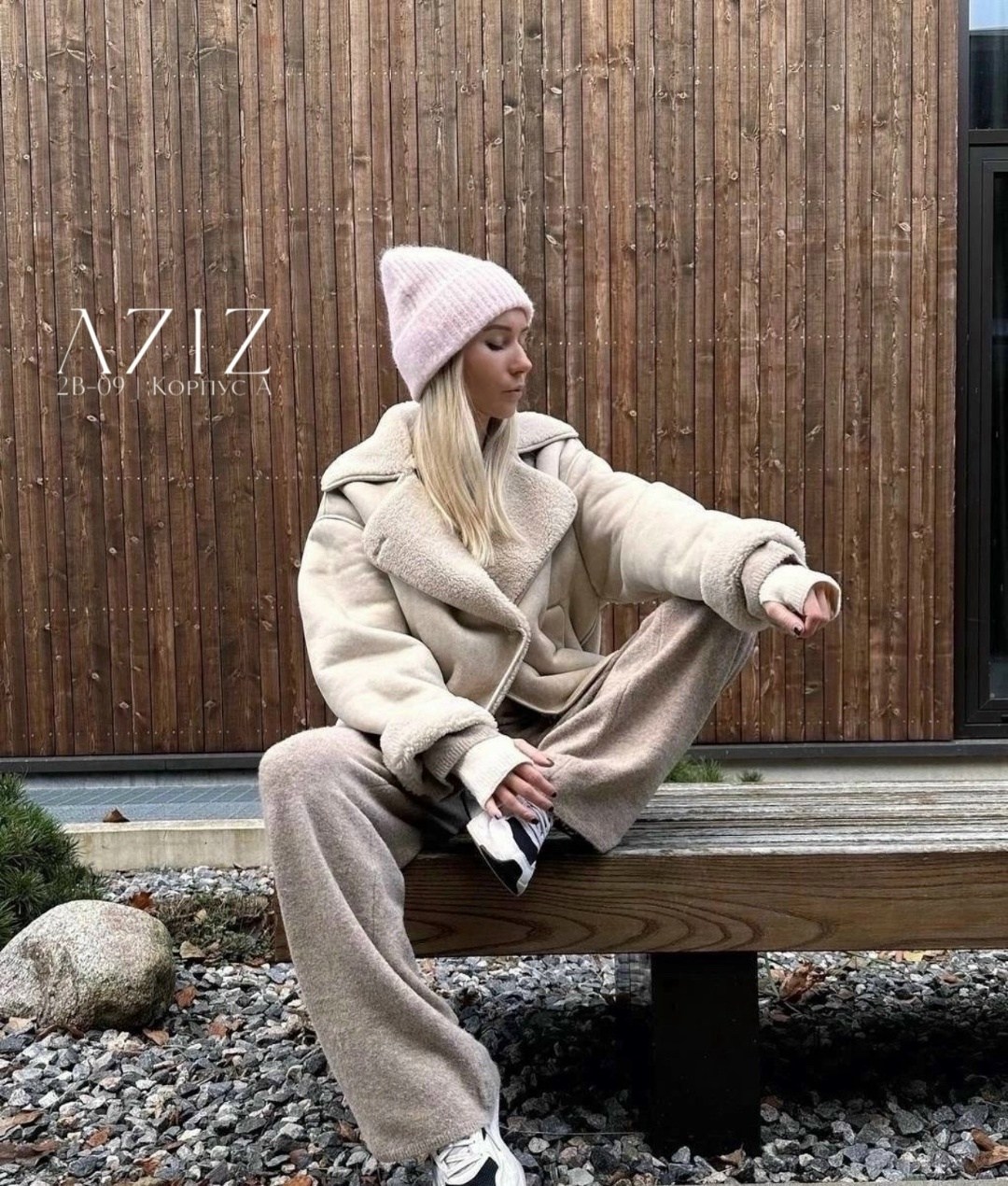 зимний стиль одежды,зимняя мода,модный зимний образ,зимняя верхняя одежда,дубленка женская