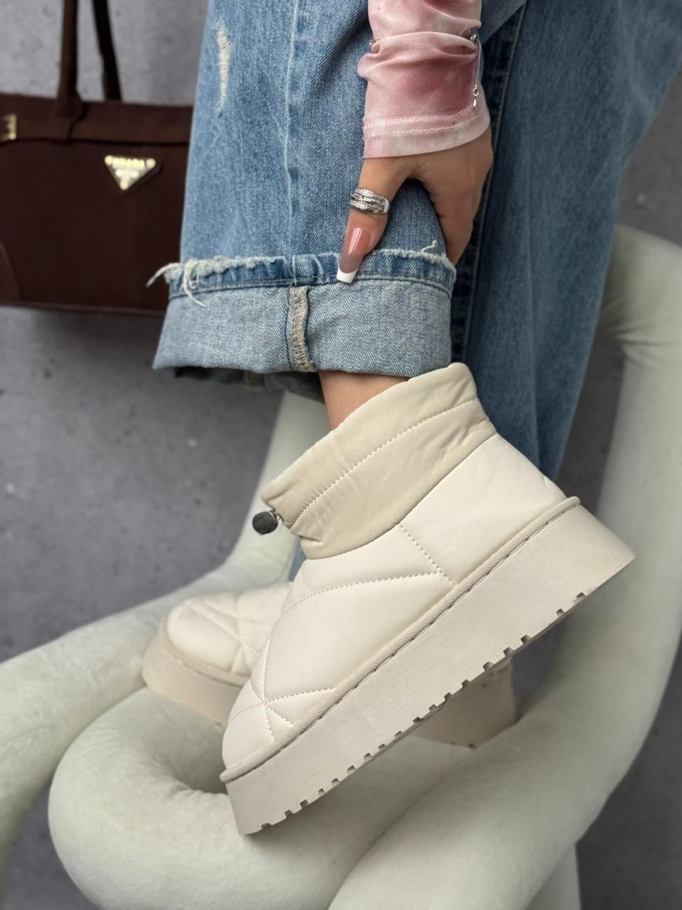 дутики,дутики женские,mar&tom угги дутики женские короткие на высокой платформе,женские угги,