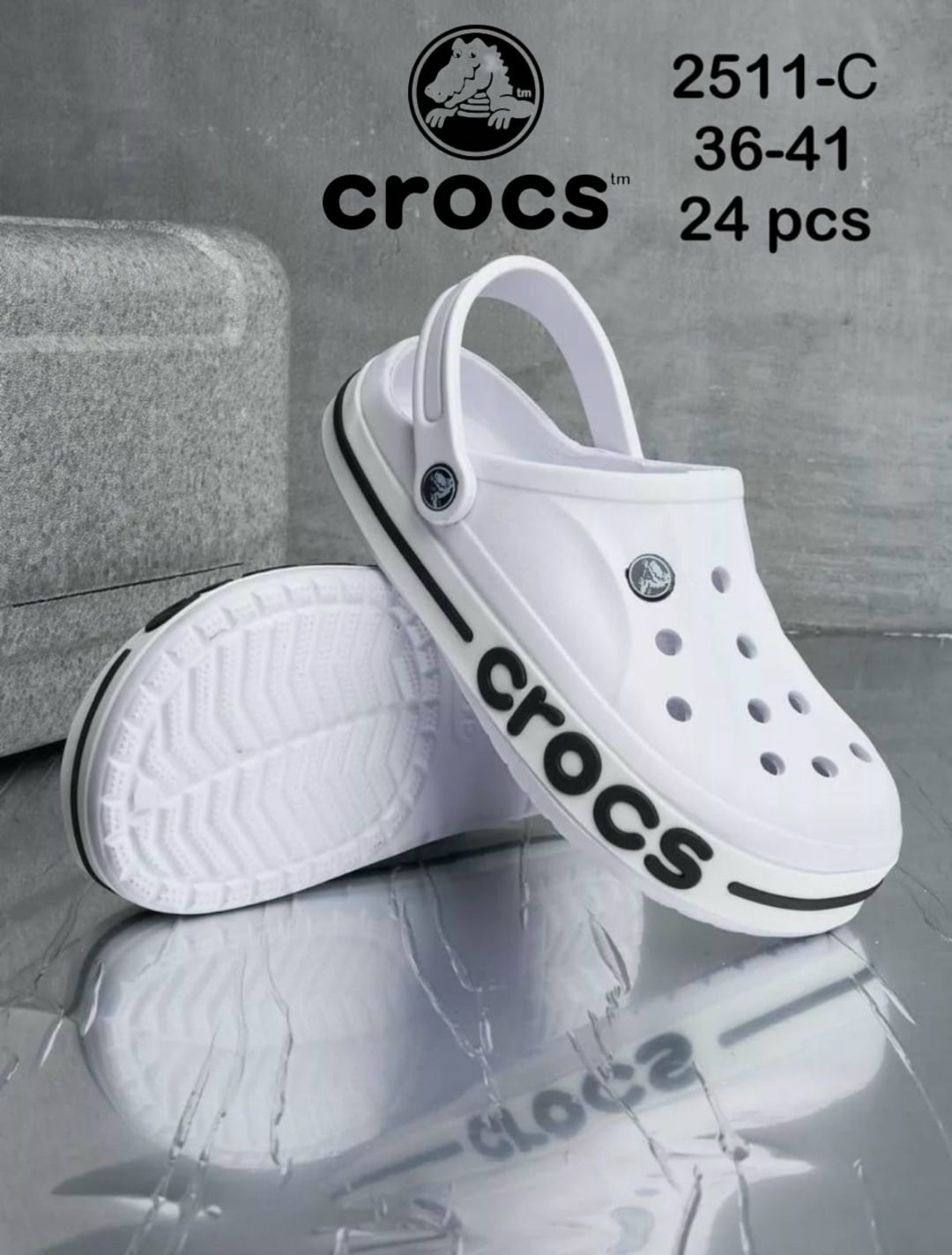 сабо мужской, женский crocs croslite, резина w (широкая), размер 41,сабо crocs,сабо crocs crocband,crocs женские,сабо crocs crocband белые