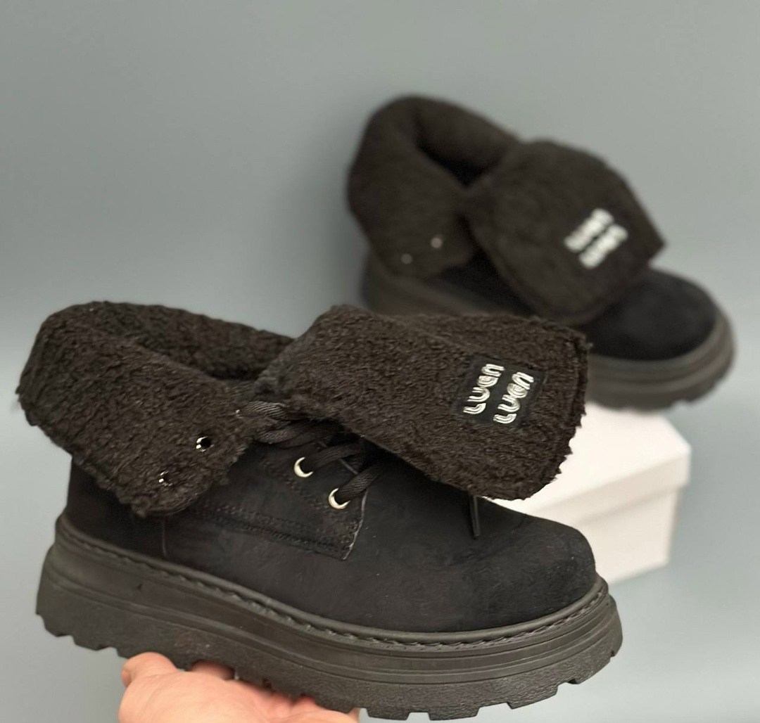 ,женские ботинки зимние,женские ботинки,ботинки miu miu, женская