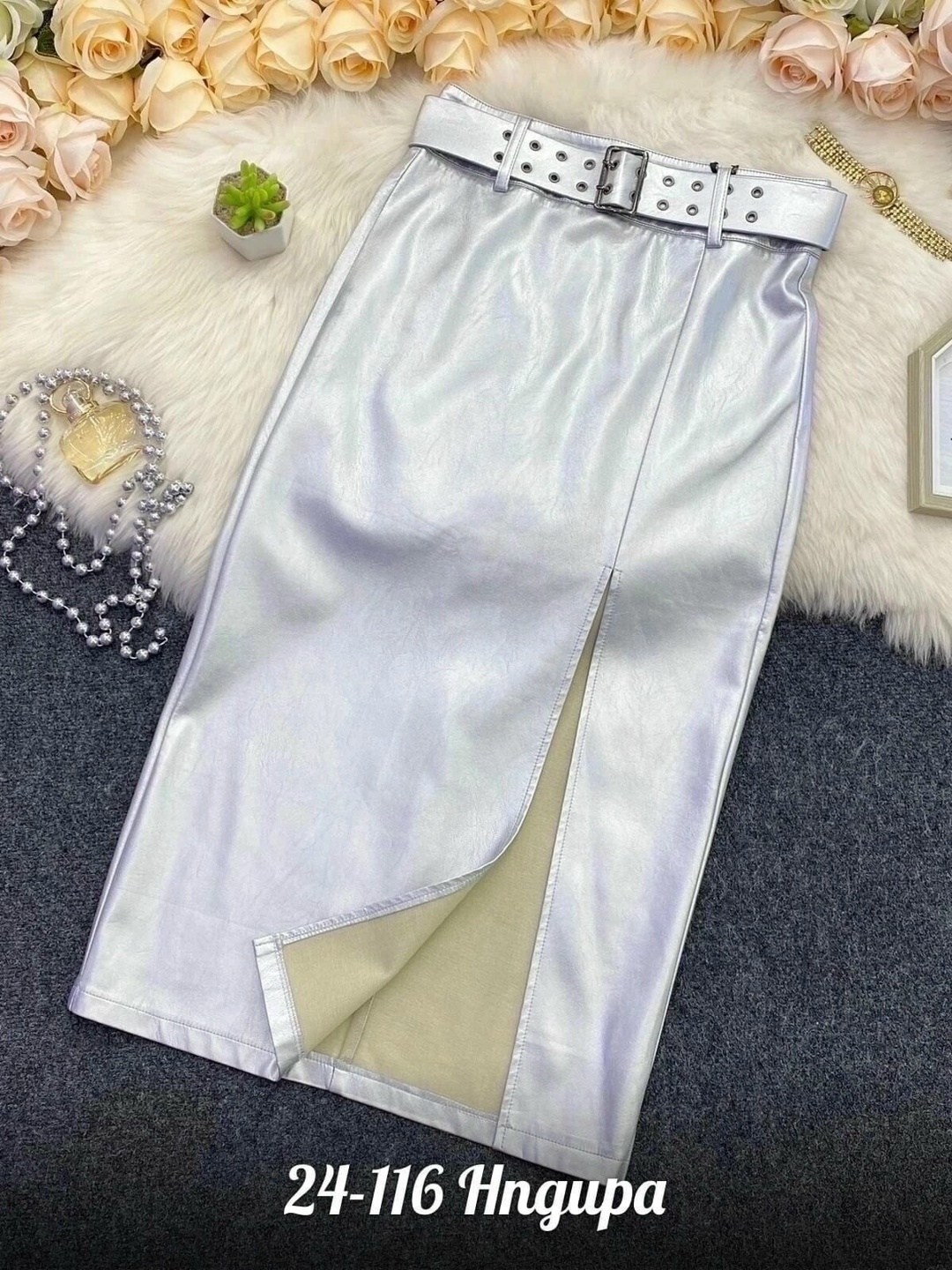 юбка серебро,брюки кожаные женские,повседневные брюки,серебряные брюки,модные штаны