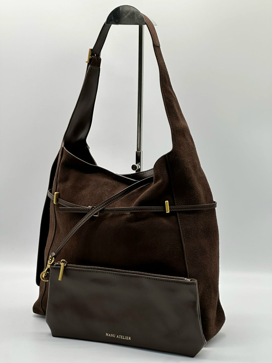 большая сумка хобо из натуральной замши, цвет коричневый,замшевые сумки милано,сумка замшевая,сумка замшевая коричневая,женская сумка замшевая