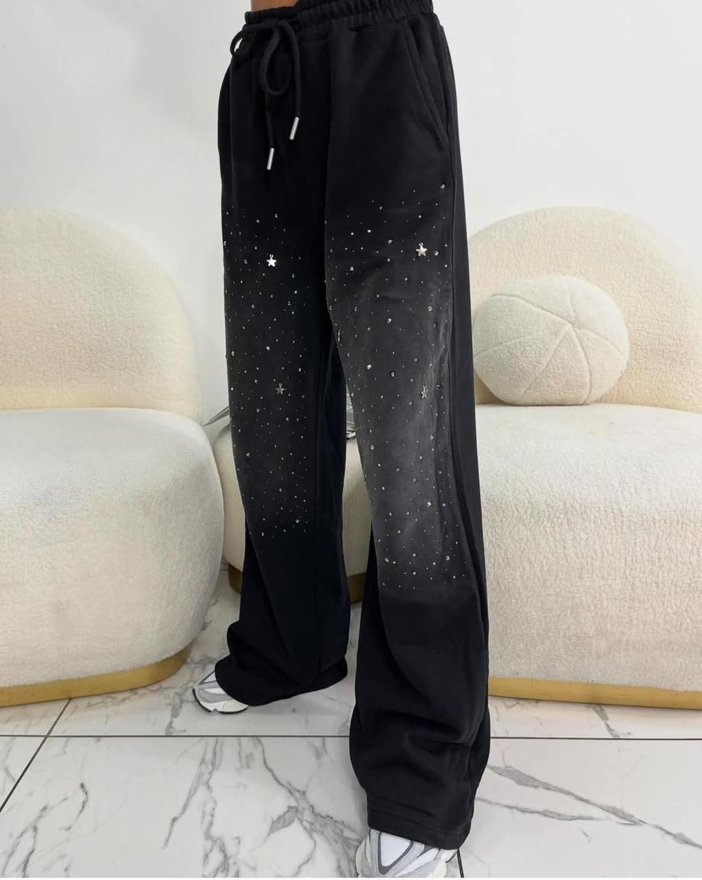 блестящие брюки из полиэстера,брюки со стразами,штаны со стразами,повседневные брюки,брюки женские с