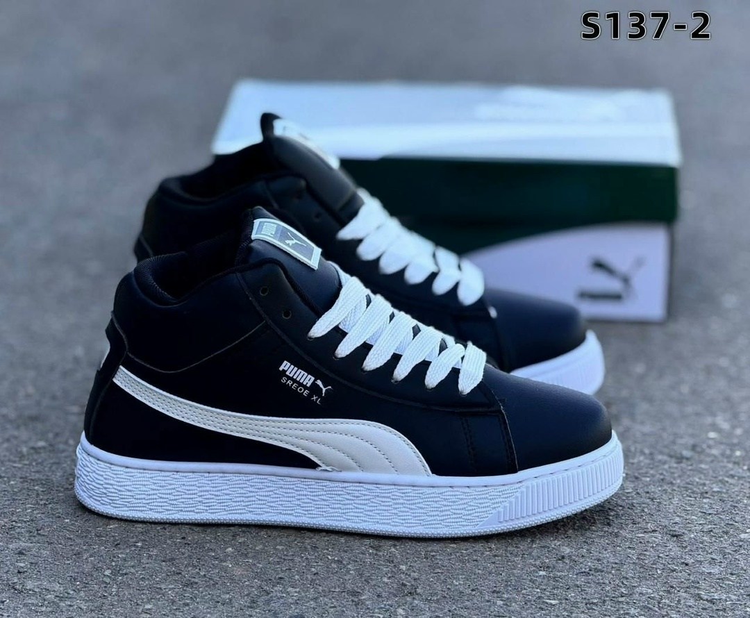 кроссовки зимние puma,кроссовки черные мужские зимние puma suede xl,puma кроссовки,кроссовки зимние puma suede "black/white",зимние мужские и женские кроссовки puma