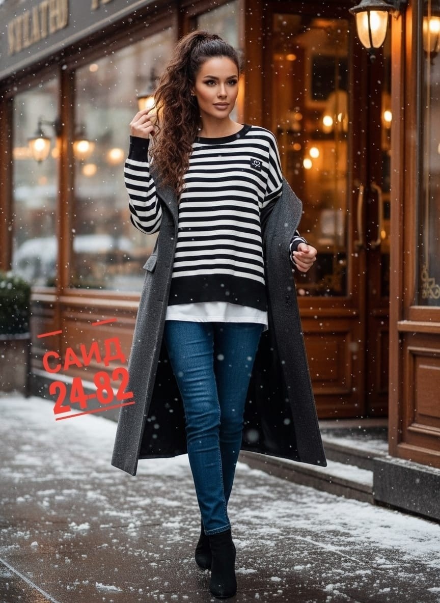 полосатый свитер оверсайз,стильная кофта,свитер кофта,женская кофта,кофта в полоску