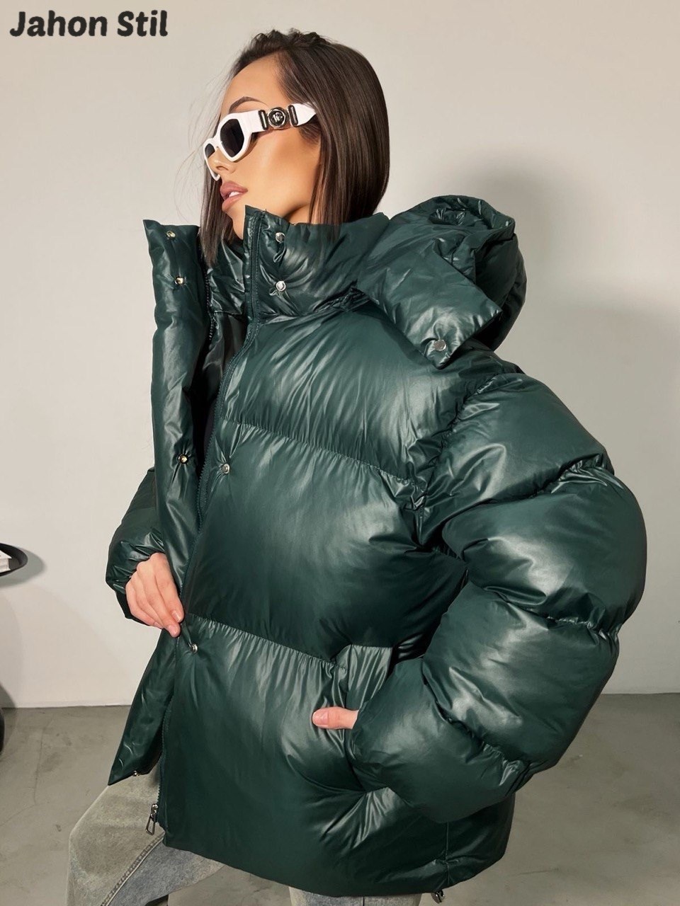 пуховик зимний женский,зимняя куртка оверсайз с капюшоном trendez,куртка зимняя женская,куртка женская,пуховик женский теплый