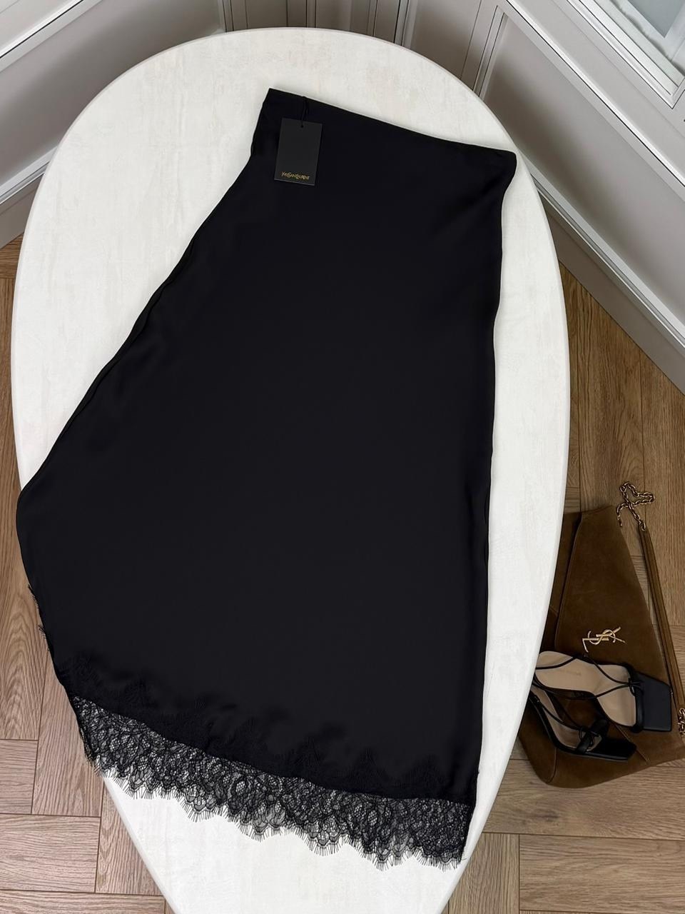 атласная юбка,юбка,юбка миди,юбка женская,черная атласная юбка