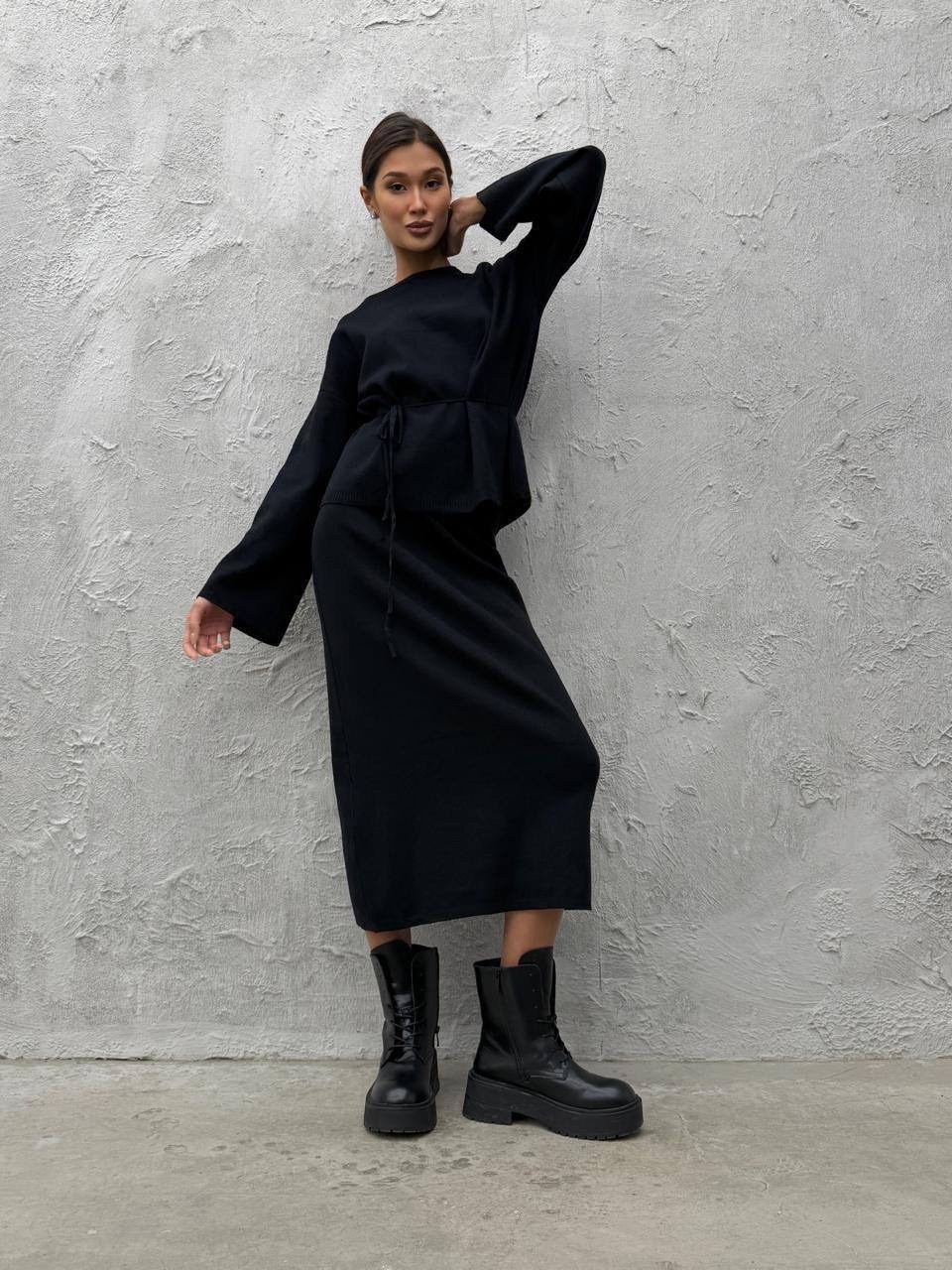 трикотажный костюм,женский костюм,элегантный вязаный костюм,трикотажный костюм с брюками осенний оверсайз vitalounge,комплект одежды sasheline