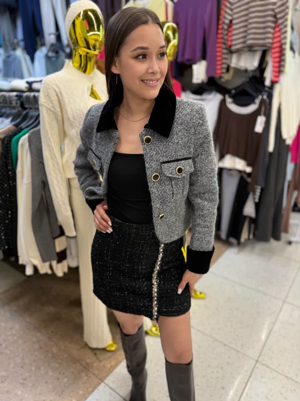 твидовый жакет,пиджак женский твидовый,жакет укороченный твидовый,жакет женский твидовый,алиэкспресс жакет твидовый