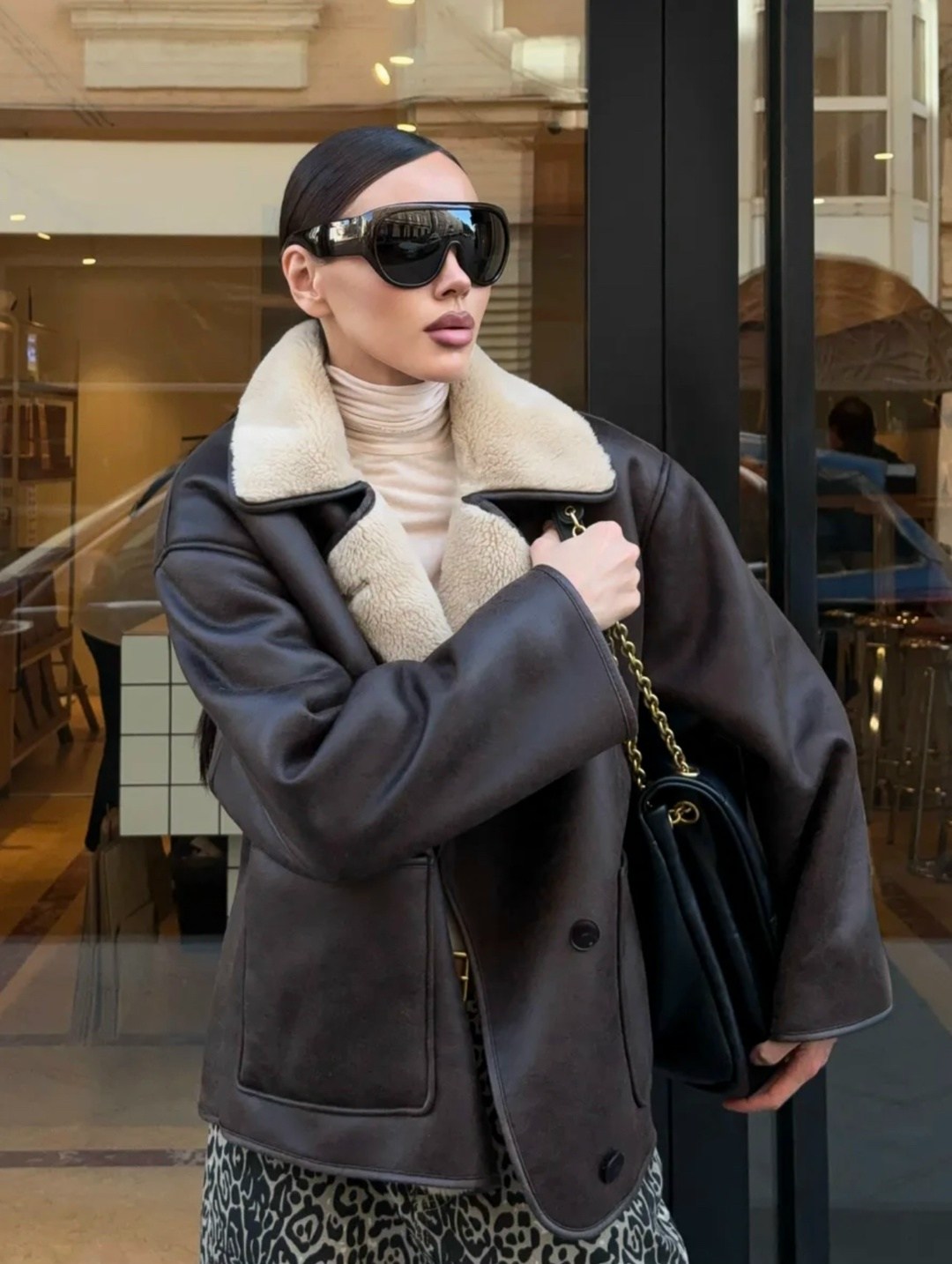 дубленка женская,дубленка авиатор,дубленка оверсайз,дубленка авиатор зимняя оверсайз,дубленка