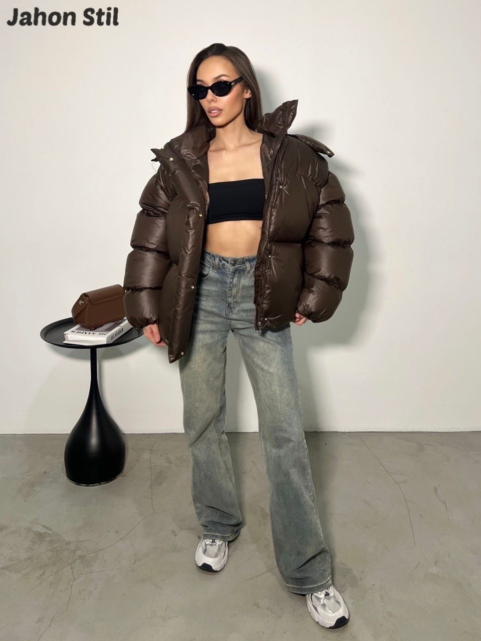 пуховик зимний женский,зимняя куртка оверсайз с капюшоном trendez,куртка зимняя женская,куртка женская,пуховик женский теплый