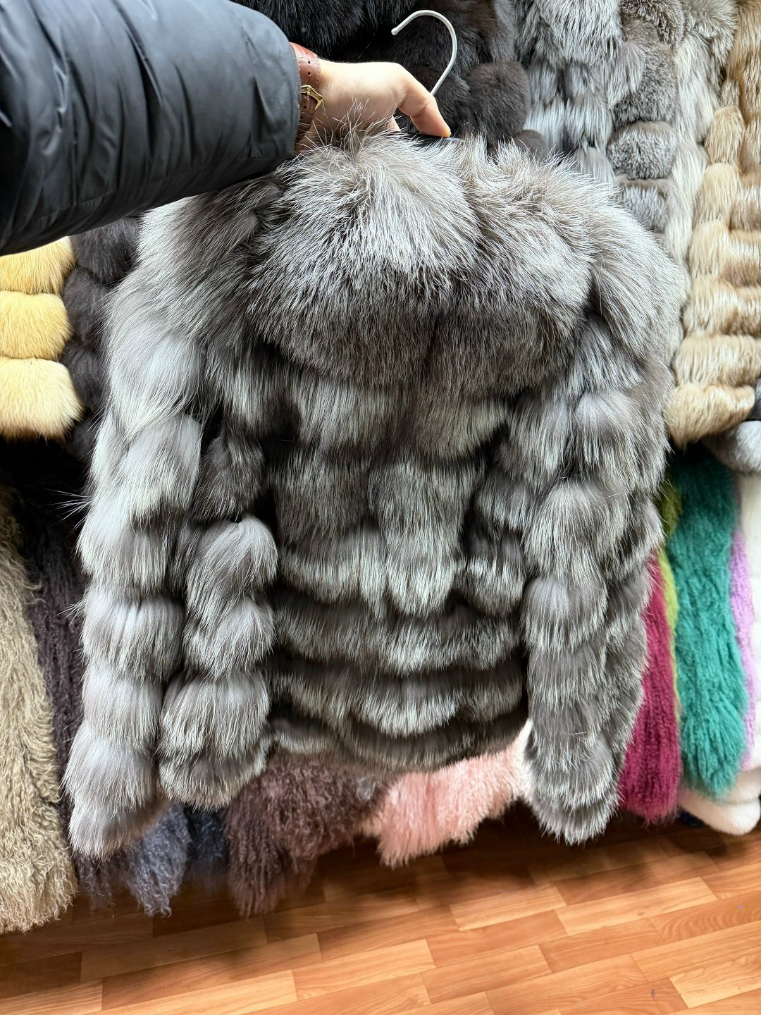 шуба из песца,шуба трансформер из песца,шуба песец,шуба песец трансформер,женская шуба из натурального лисьего меха