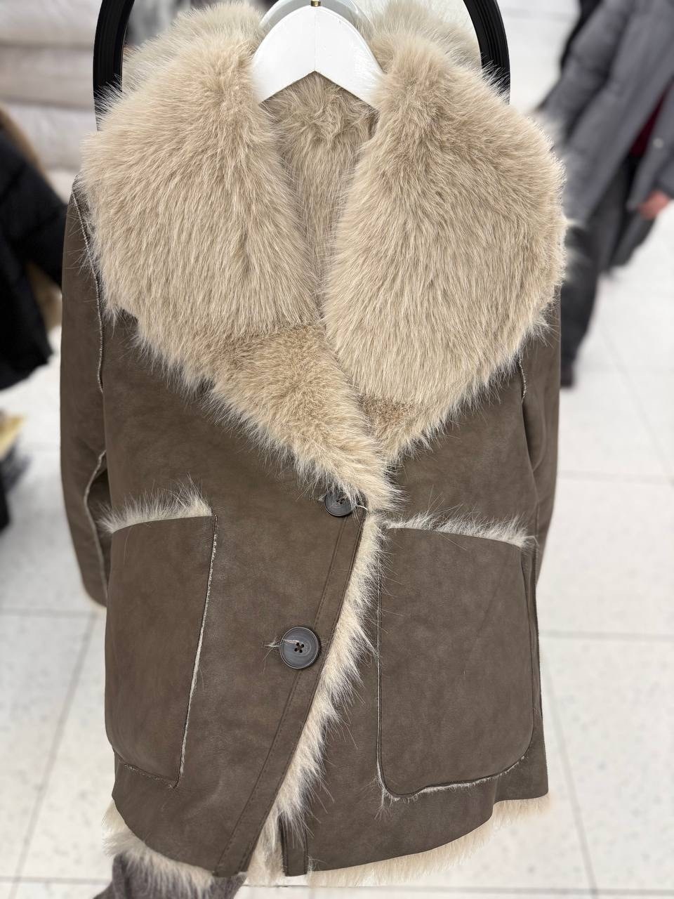 дубленка овчина мериновая авиатор,женская дубленка,дублёнка авиатор,тиградо авиатор дубленка,зимняя дубленка