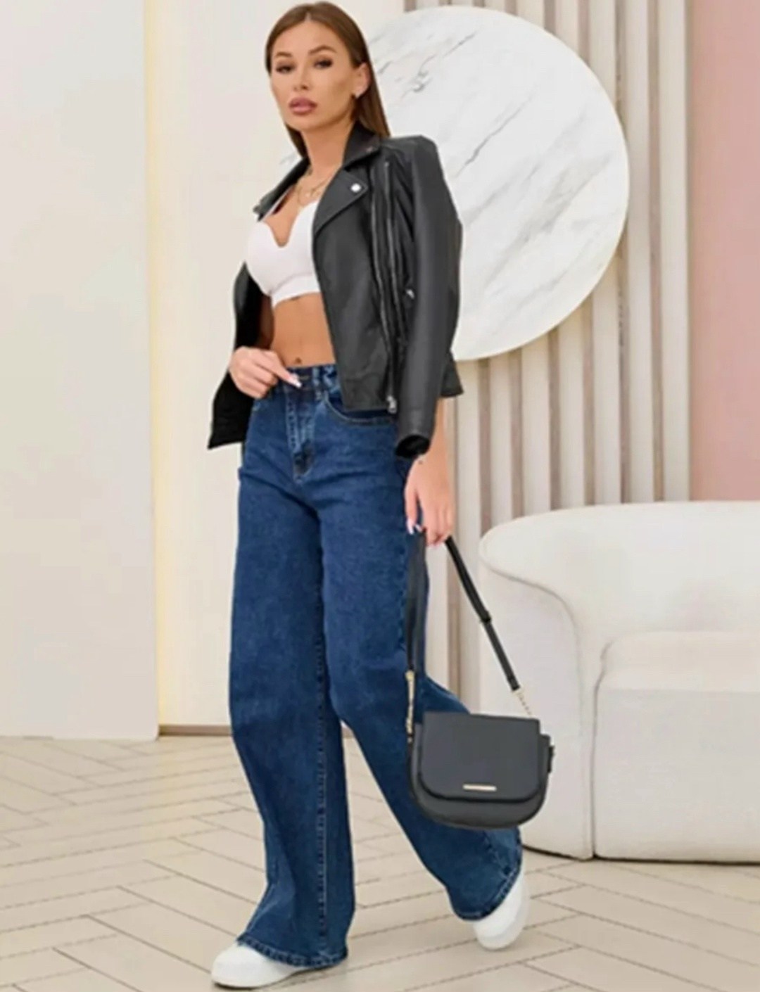 джинсы широкие с высокой посадкой трубы,джинсы широкие с высокой посадкой,джинсы широкие трубы для невысоких feimailis 37420599,брюки джинсы,женские джинсы