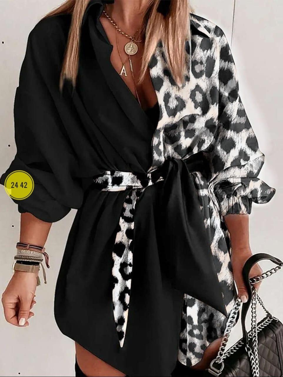 платье туника,женское платье рубашка,платье женское леопардовое,платье с леопардовым принтом,платье с поясом