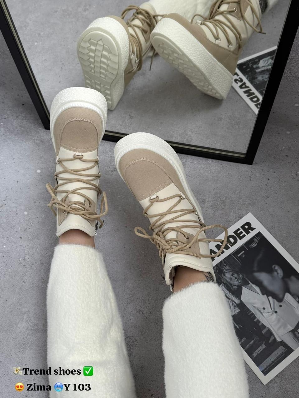 дутики непромокаемые зимние на платформе birkabrand,дутики непромокаемые зимние на платформе birkabrand цвет светло-бежевый,дутики зимние на платформе,дутики непромокаемые зимние на платформе birkabra