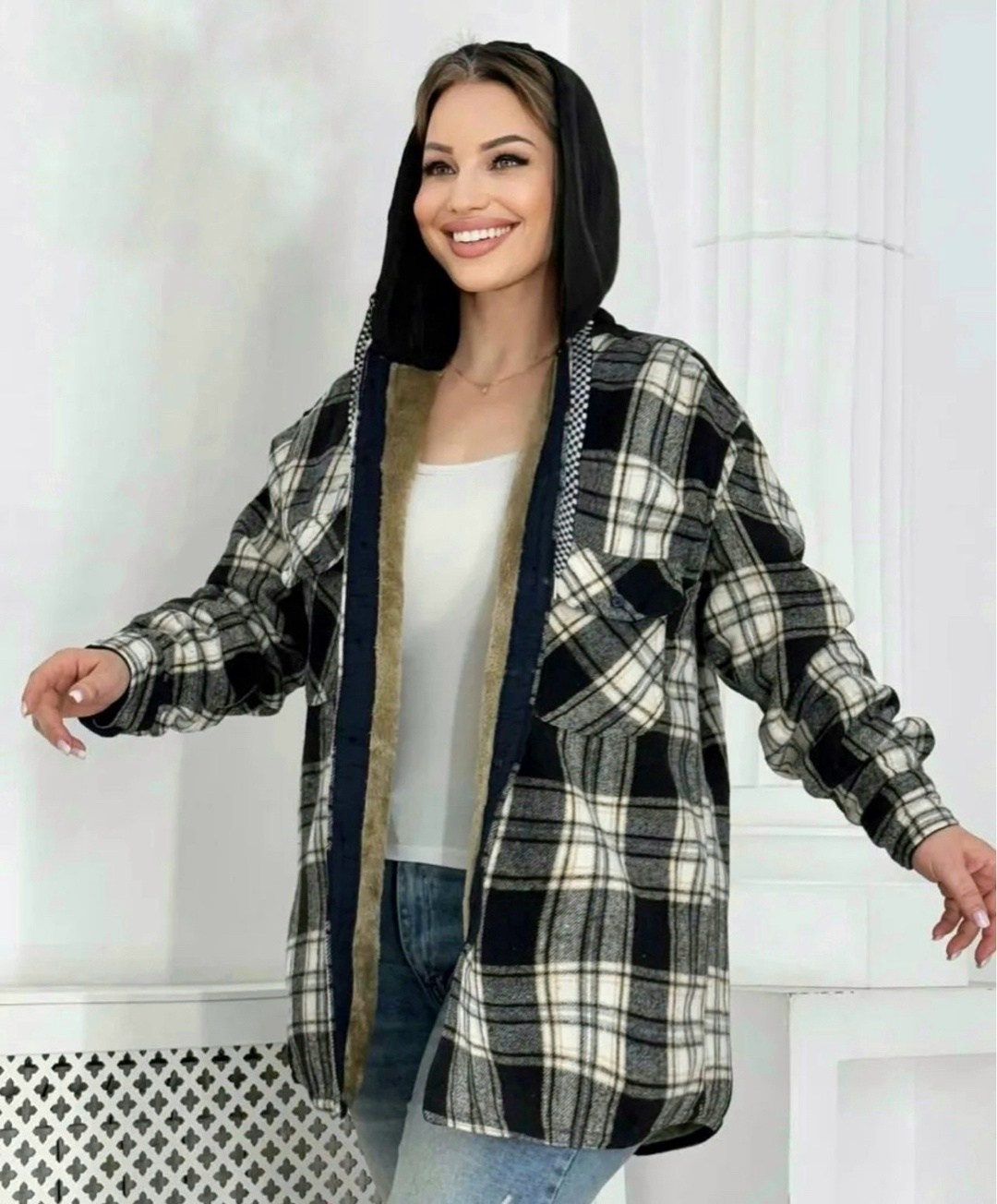 рубашки на меху,рубашка теплая,женская рубашка,рубашка теплая на меху,рубашка теплая в клетку удлиненная