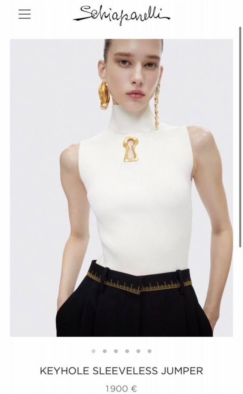 schiaparelli женский чёрный топ,роскошный базовый топ schiaparelli,топы schiaparelli,топ майка schiaparelli женская