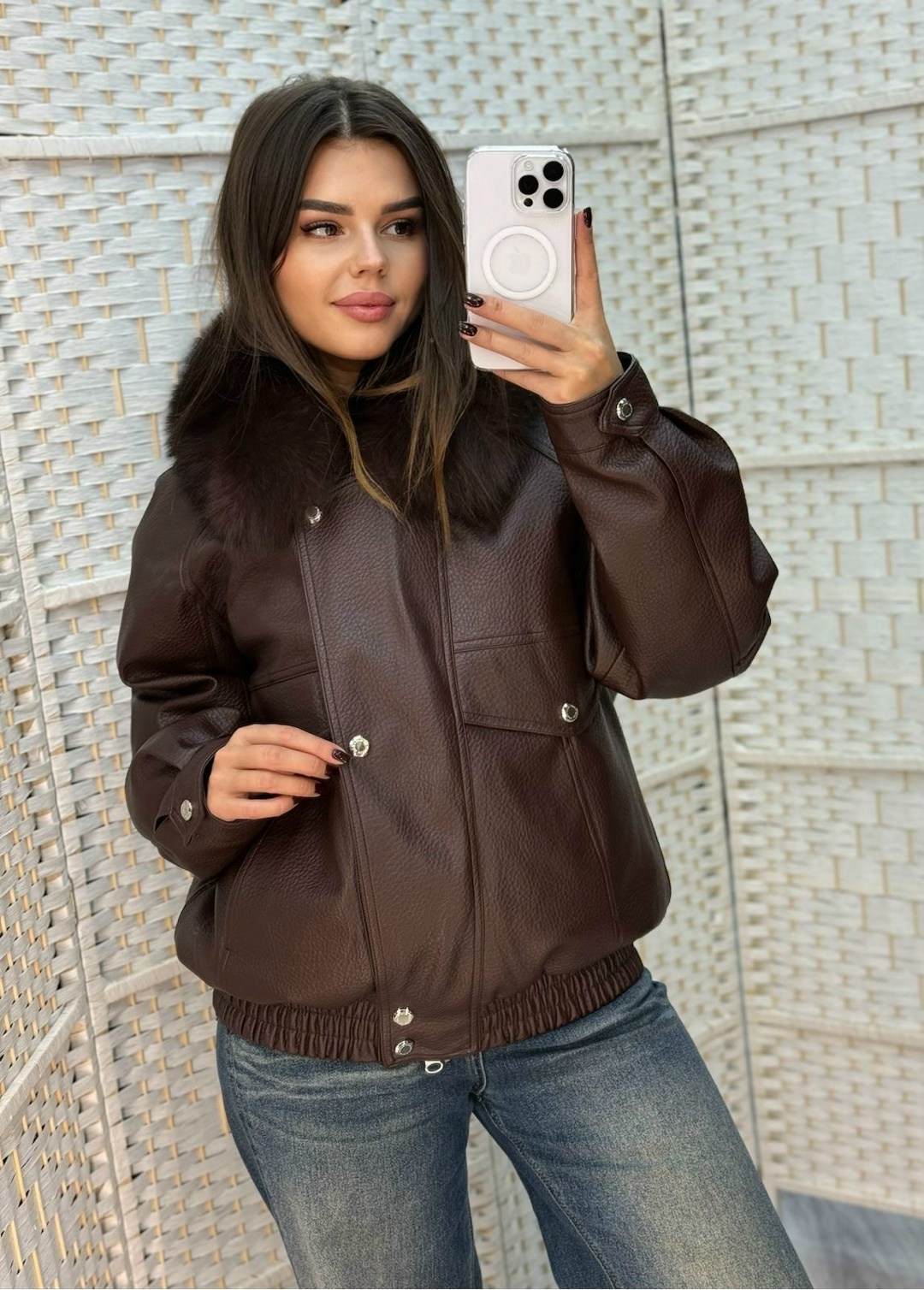 женская куртка,кожаная куртка,куртка,куртка с натуральным мехом,куртка с мехом