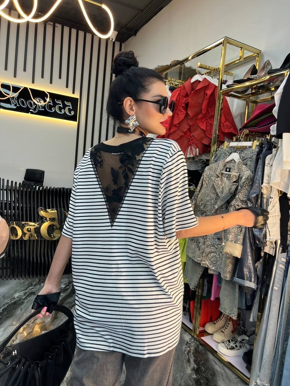 футболка женская,футболка нарядная,стильная футболка в полоску,футболка в полоску,футболка женская в полоску