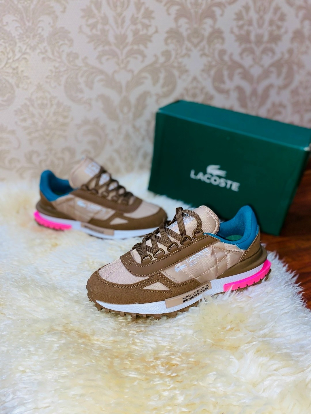 кроссовки lacoste,кроссовки женские lacoste elite active коричневый,кроссовки женские lacoste elite active спортивные дышащие,кроссовки для образа жизни женские низкие lacoste, цвет light brown/green,