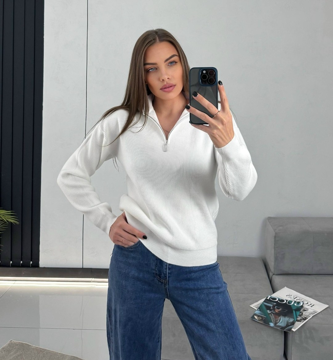 женская кофта,свитера женские,модные свитера,свитер с замком,свитер