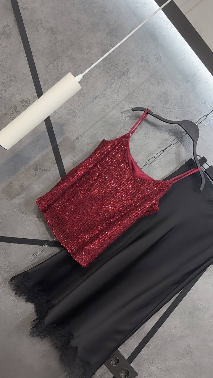 платье миди на бретелях с пайетками,женское платье с блестками,платье с блестками,топ с пайетками,топ с блестками