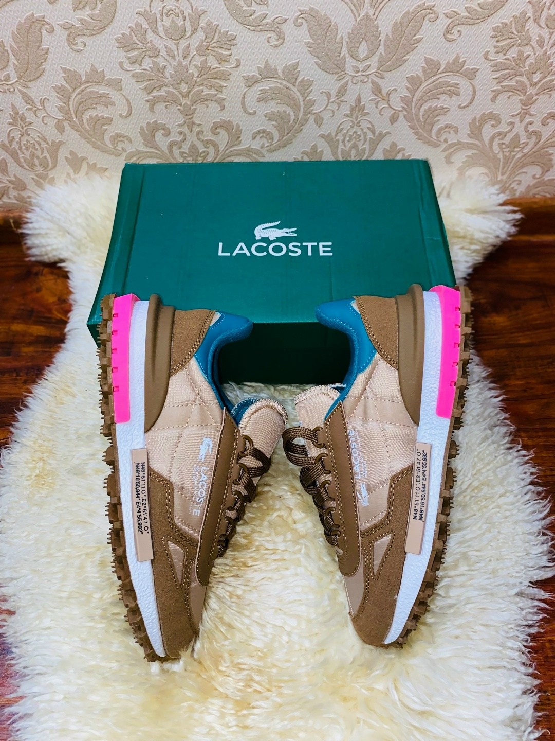 кроссовки lacoste,кроссовки женские lacoste elite active коричневый,кроссовки женские lacoste elite active спортивные дышащие,кроссовки для образа жизни женские низкие lacoste, цвет light brown/green,