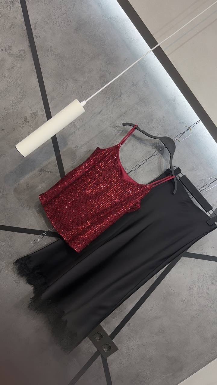 платье миди на бретелях с пайетками,женское платье с блестками,платье с блестками,топ с пайетками,топ с блестками