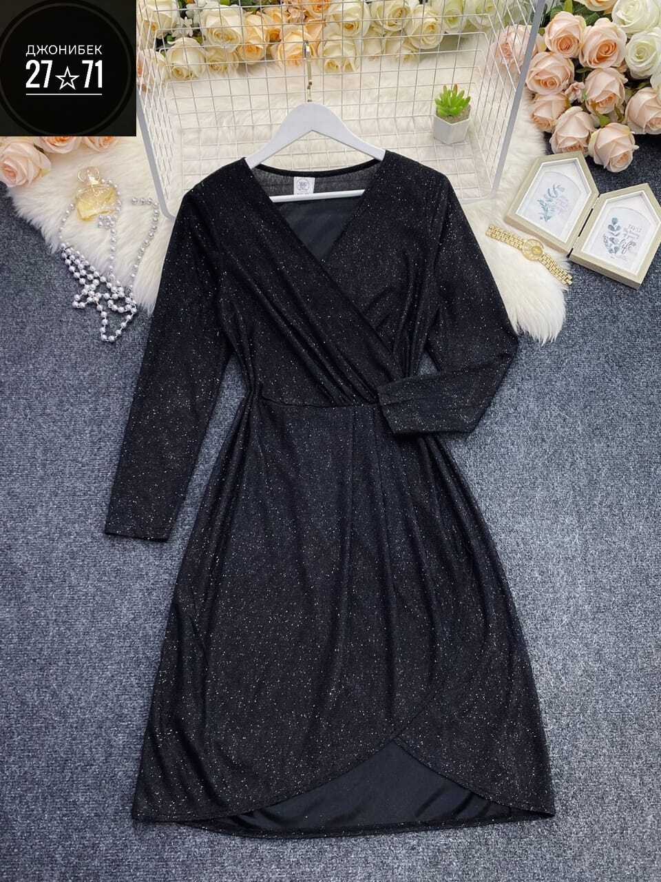 женское платье ткань люрекс,платье женское с пайетками,платье женское,женское платье с блестками,черное блестящее платье