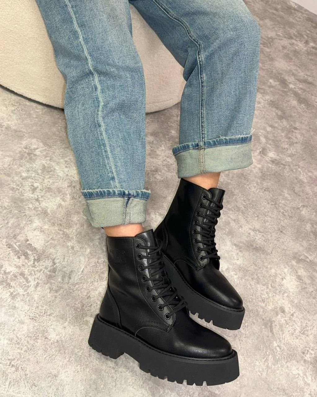 celine ботинки,женские ботинки celine,ботинки селин,женские ботинки celine 2025 черные кожаные,celine женские кожаные ботинки premium