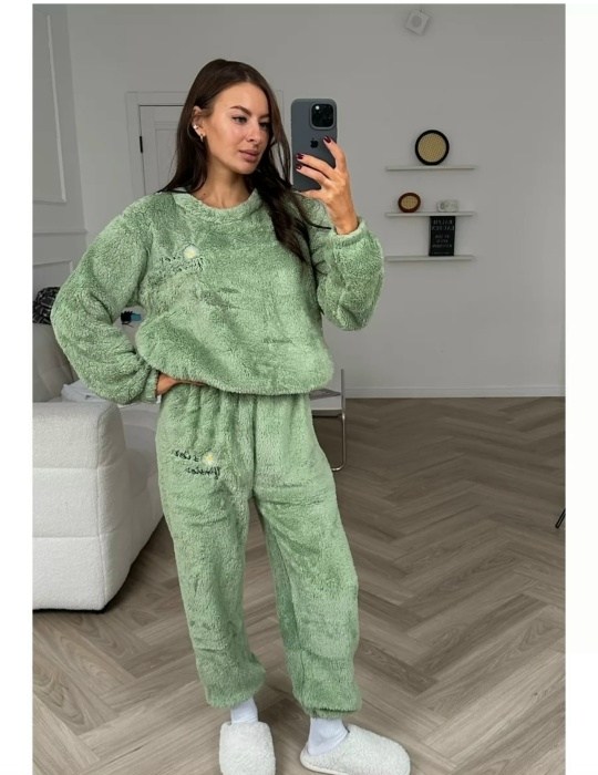 теплая пижама,пижама теплая со штанами плюшевая,домашний костюм пижама,зимняя пижама,комплект пижама