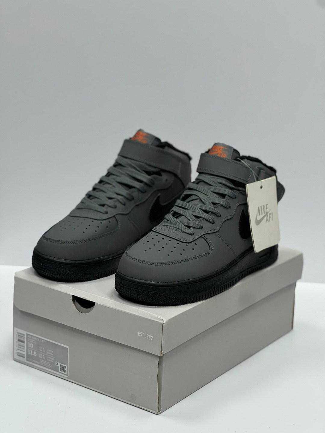 зимние кроссовки nike air force 1 hi цвет серый,зимние кроссовки nike air force 1,кроссовки nike air force 1 мужские,кроссовки nike air force 1,кроссовки nike air force 1 mid