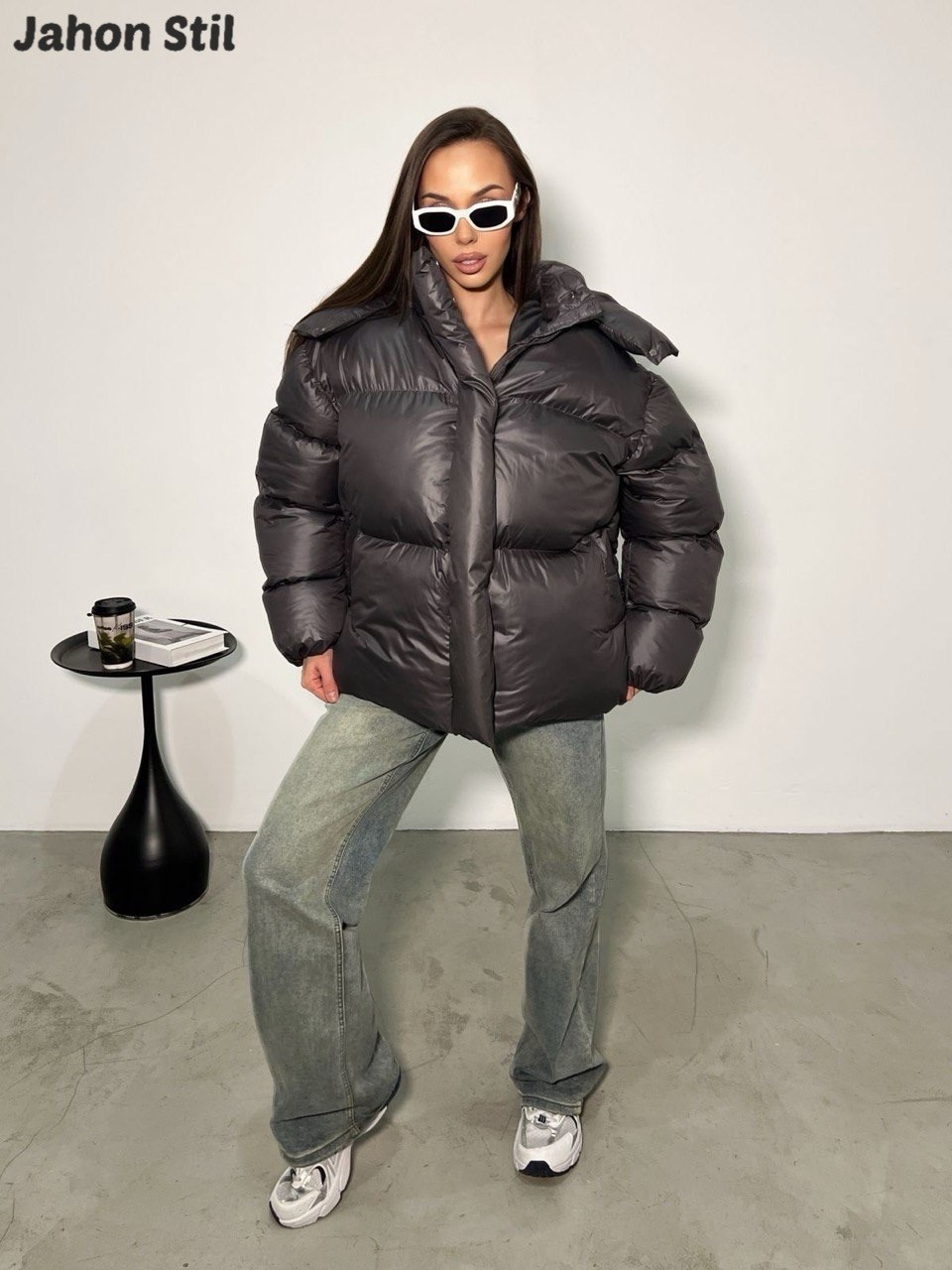 пуховик зимний женский,зимняя куртка оверсайз с капюшоном trendez,куртка зимняя женская,куртка женская,пуховик женский теплый