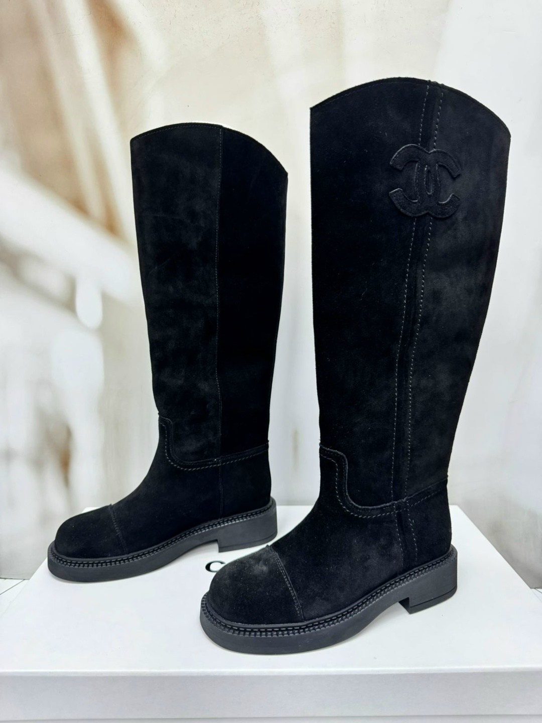 сапоги chanel,замшевые сапоги,,высокие сапоги,женские сапоги