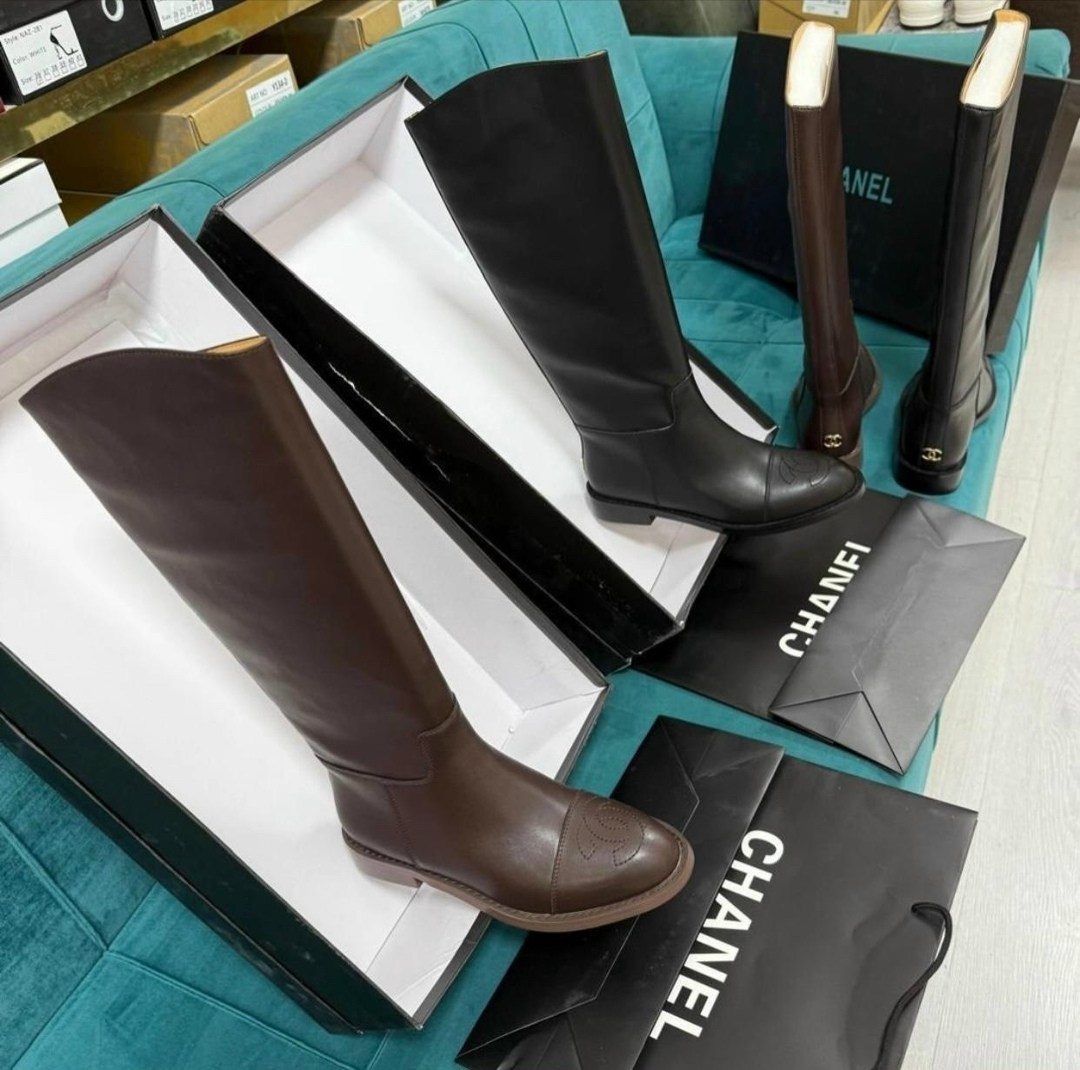 сапоги chanel,сапоги шанель,,женские брендовые кожаные сапоги chanel premium,брендовые сапоги