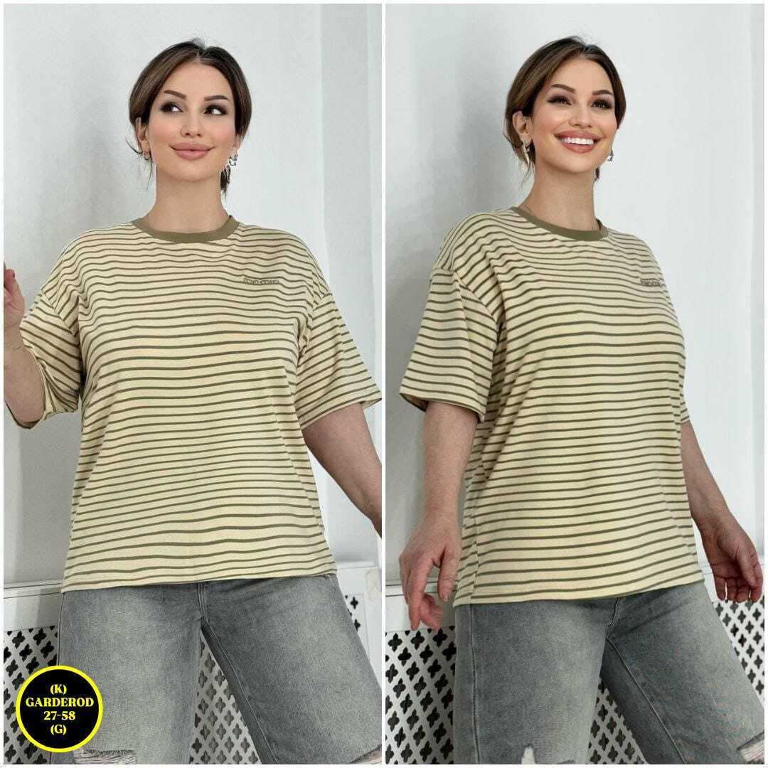 женская футболка,футболка в полоску,,футболка,женская свободная футболка в полоску из натурального хлопка